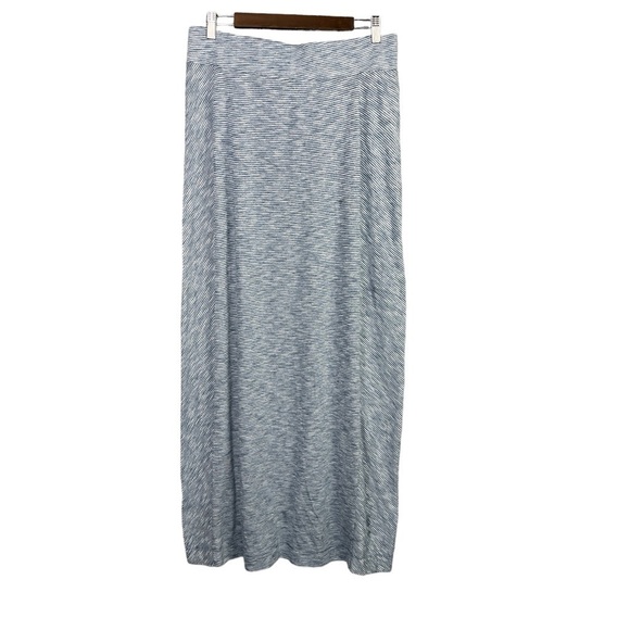Lou & Grey Women's Thin Maxi Length Skirt Blue and White Stripe Size Medium - Picture 1 of 8